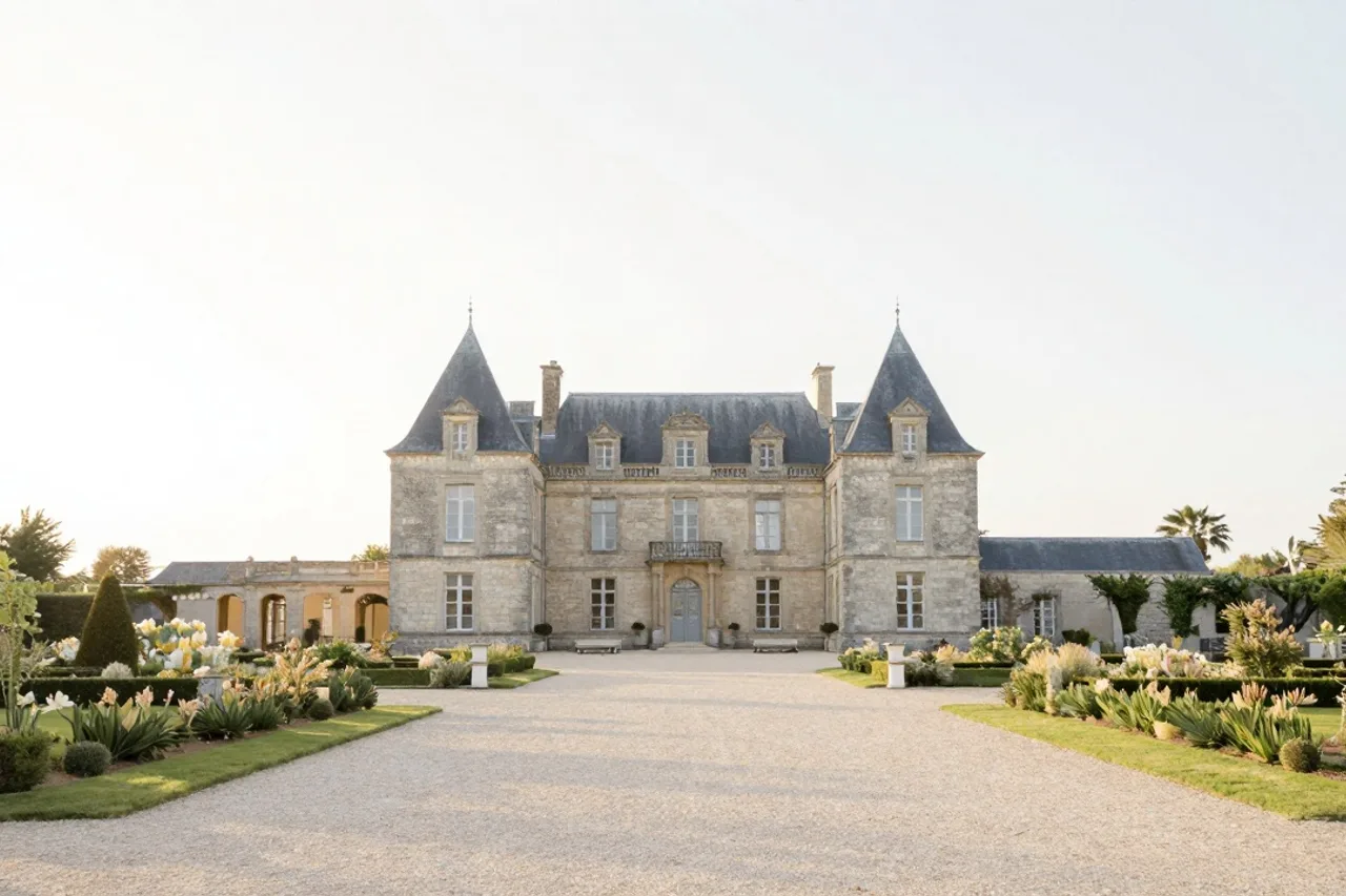 Façade de la maison d'hôtes Le Clos des Salines à Guérande au coucher du soleil